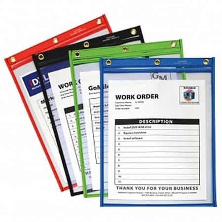 C-Line Products C-Line Products 50920 Heavy-Duty Super Heavyweight Plus Shop Ticket Holders; Assorted Color; Box - 20 50920